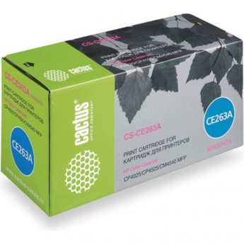 Лазерный картридж CACTUS CS-CE263A (HP 648A) для принтеров HP Color LaserJet CM4540 MFP, CM4540f MFP, CM4540mfp Ent, CP4020 Ent, CP4025 Ent, CP4025dn, CP4520 Ent, CP4525 Ent, CP4525dn, CP4525N, пурпурный, 11 000 стр. Лазерный картридж CACTUS CS-CE263A (HP 648A) для принтеров HP Color LaserJet CM4540 MFP, CM4540f MFP, CM4540mfp Ent, CP4020 Ent, CP4025 Ent, CP4025dn, CP4520 Ent, CP4525 Ent, CP4525dn, CP4525N, пурпурный, 11 000 стр.