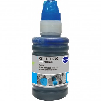 Чернила CACTUS CS-I-EPT1702 для Epson ExpIession Home XP-33, 103, 203, 207, 303, голубой, 100 мл Чернила CACTUS CS-I-EPT1702 для Epson ExpIession Home XP-33, 103, 203, 207, 303, голубой, 100 мл