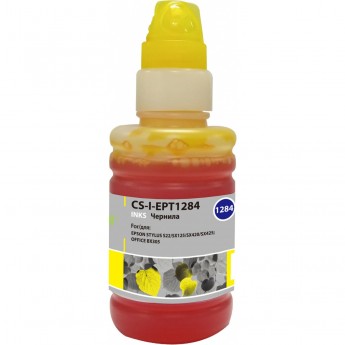 Чернила CACTUS CS-I-EPT1284 для Epson Stylus S22, SX125, SX420, SX425; Office BX305, желтый, 100 мл Чернила CACTUS CS-I-EPT1284 для Epson Stylus S22, SX125, SX420, SX425; Office BX305, желтый, 100 мл