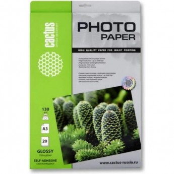 Фотобумага CACTUS CS-GSA313020, формат A3, 130г/м2 Фотобумага CACTUS CS-GSA313020, формат A3, 130г/м2