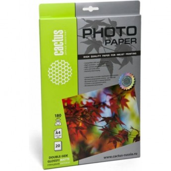 Фотобумага CACTUS CS-GMA418020, формат A4, 180г/м2 Фотобумага CACTUS CS-GMA418020, формат A4, 180г/м2