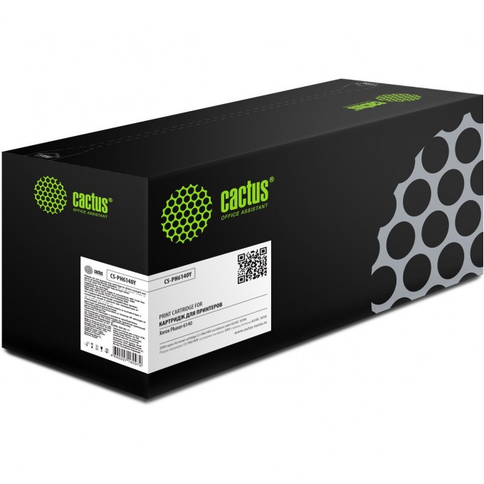 Лазерный картридж CACTUS (106R01483) для Xerox Phaser 6140, 6140dn, 6140n, желтый, 2 000 стр. CS-PH6140Y Лазерный картридж CACTUS (106R01483) для Xerox Phaser 6140, 6140dn, 6140n, желтый, 2 000 стр. CS-PH6140Y