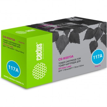Лазерный картридж CACTUS CS-W2073A (HP 117A) для HP Color Laser 150a, 150nw, 178nw MFP, 179fnw MFP, пурпурный, 700 стр. Лазерный картридж CACTUS CS-W2073A (HP 117A) для HP Color Laser 150a, 150nw, 178nw MFP, 179fnw MFP, пурпурный, 700 стр.