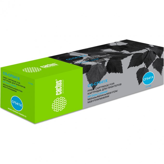 Лазерный картридж CACTUS (HP 203X) для HP Color LaserJet M254dw, M254nw, M280nw, M281fdn, M281fdw, голубой, увеличенной емкости, 2 500 стр. CS-CF541X Лазерный картридж CACTUS (HP 203X) для HP Color LaserJet M254dw, M254nw, M280nw, M281fdn, M281fdw, голубой, увеличенной емкости, 2 500 стр. CS-CF541X