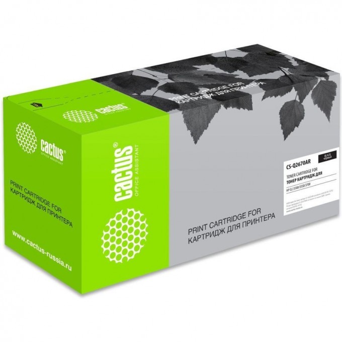 Лазерный картридж CACTUS (HP 308A) для HP Color LaserJet 3500, 3500n, 3550, 3550n, 3700, 3700d, 3700dn, 3700dtn, 3700n, черный, 6 000 стр. CS-Q2670AR Лазерный картридж CACTUS (HP 308A) для HP Color LaserJet 3500, 3500n, 3550, 3550n, 3700, 3700d, 3700dn, 3700dtn, 3700n, черный, 6 000 стр. CS-Q2670AR