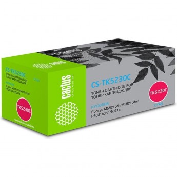 Лазерный картридж CACTUS CS-TK5230C (TK-5230C) для Kyocera Ecosys M5521cdn, M5521cdw, P5021cdn, P5021cdw, голубой, 2 600 стр. Лазерный картридж CACTUS CS-TK5230C (TK-5230C) для Kyocera Ecosys M5521cdn, M5521cdw, P5021cdn, P5021cdw, голубой, 2 600 стр.