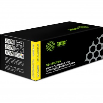Лазерный картридж CACTUS CS-TK5230Y (TK-5230Y) для Kyocera Ecosys M5521cdn, M5521cdw, P5021cdn, P5021cdw, желтый, 2 600 стр.