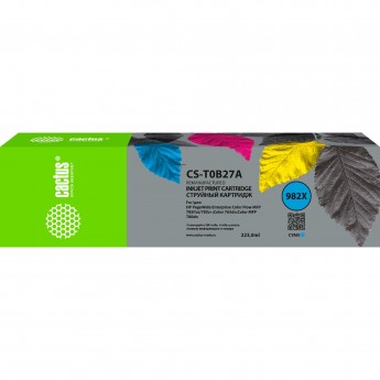 Струйный картридж CACTUS CS-T0B27A (HP 982X) для HP PageWide 765dn, 780 Enterprise Color, голубой Струйный картридж CACTUS CS-T0B27A (HP 982X) для HP PageWide 765dn, 780 Enterprise Color, голубой