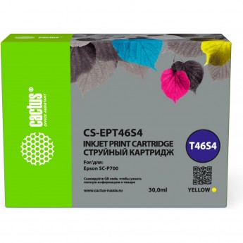 Струйный картридж CACTUS CS-EPT46S4 (T46S4) для Epson SureColor SC-P700, желтый, 30 мл