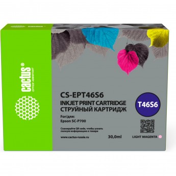 Струйный картридж CACTUS CS-EPT46S6 (T46S6) фото для Epson SureColor SC-P700, пурпурный, 30 мл