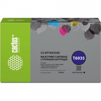 Струйный картридж CACTUS CS-EPT693500 (T6935) для Epson SureColor SC-T3000, T3070, T3200, T5000, 5200, черный матовый, 350 мл