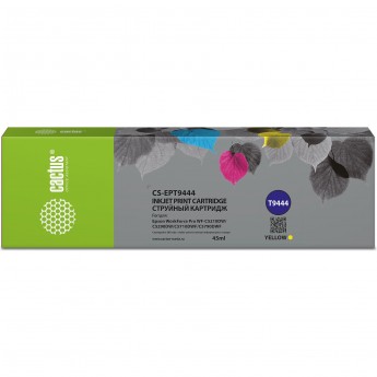 Струйный картридж CACTUS CS-EPT9444 (T9444) для Epson WorkForce WF-C5290DW, WF-C5790DW, желтый, 45 мл
