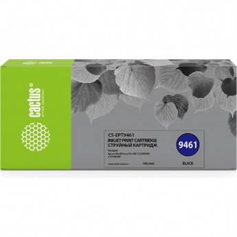 Струйный картридж CACTUS CS-EPT9461 (T9461) для Epson WorkForce WF C5290dw, WF C5790dw, увеличенной емкости, черный, 180 мл